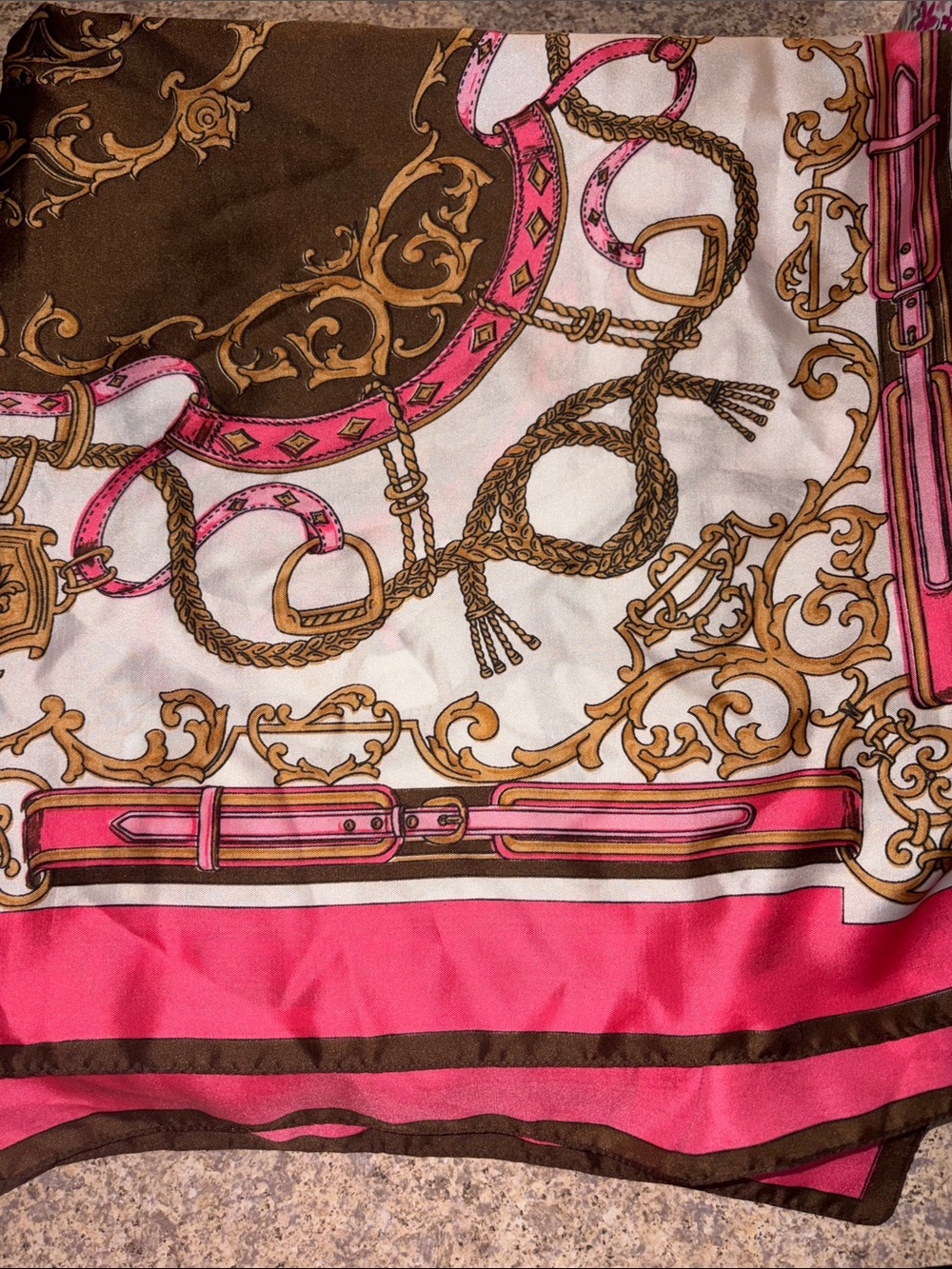 Pink and brown